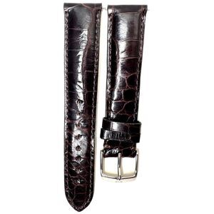 Michele 18mm Dark Chocolate Brown Alligator Watch Strap